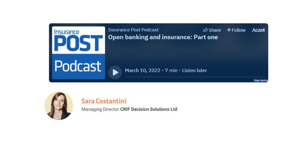 PODCAST, Open Banking And Insurance CRIF